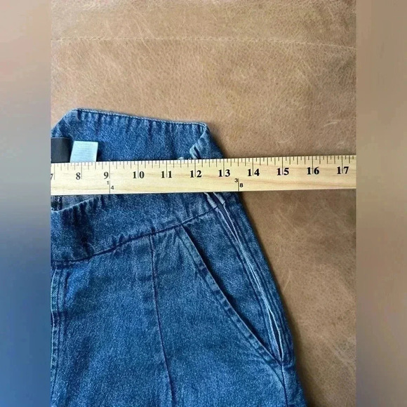 Loup Wide Leg Jeans Raw Hem Side Zip 100% Cotton Womens Size Small - Picture 8 of 13